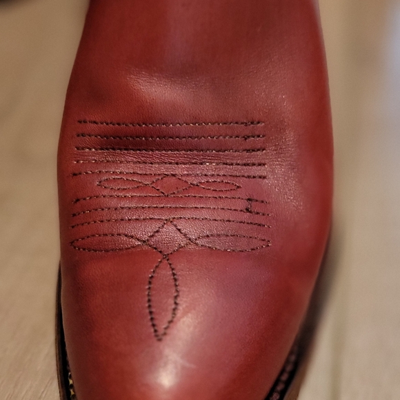Vintage 1970s/1980s Frye Boots Size 7B Burnt Cherry 6253 - Picture 2 of 14